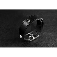 18mm Insert Tip Leather Bracelet / Three Pyramid Italian Studs Design ( 30th Anniversary Model )