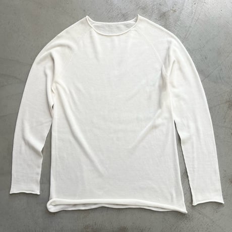 薄綿クルーネック 長袖