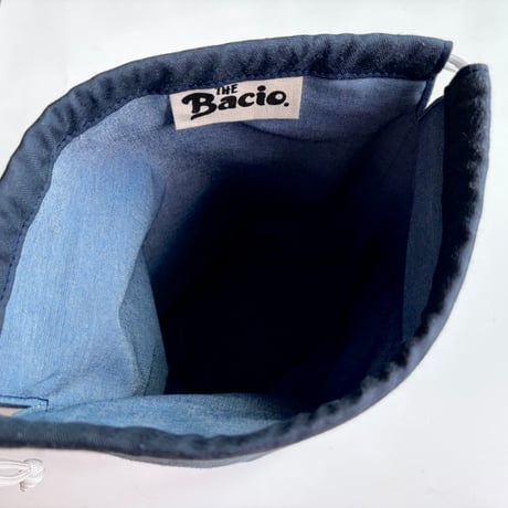 【オーダー受付中】BACIO./DRAWSTRING BAG_NAVY