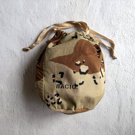 【一点物】BACIO./DRAWSTRING BAG TYPE 2_SAND CAMO