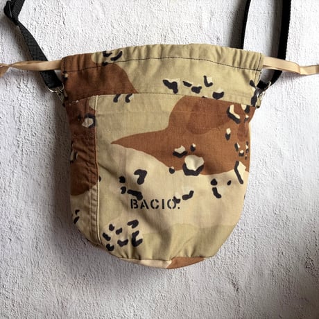 【一点物】BACIO./DRAWSTRING BAG TYPE 2_SAND CAMO