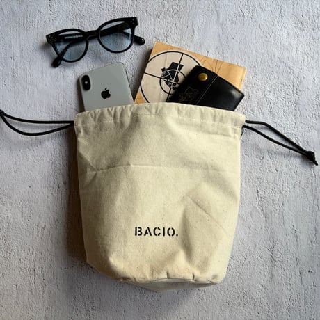 BACIO./DRAWSTRING BAG__NATURAL