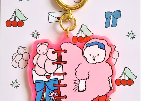 「バインダーの女」アクリルキーホルダー