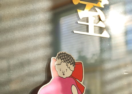 ダイカットカード「桃の女」