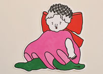 ダイカットカード「桃の女」