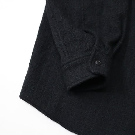 nonnotte（ノノット）"Calm Oversized Open Collar Shirt - N Tweed 002"