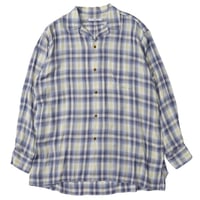 MAATEE&SONS（マーティーアンドサンズ）"op collar shirts "RAYON SILK WHITE OMBRE""