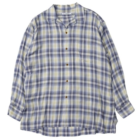 MAATEE&SONS（マーティーアンドサンズ）"op collar shirts "RAYON SILK WHITE OMBRE""