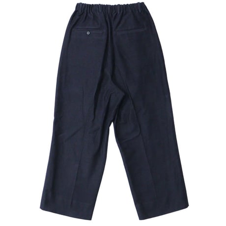 nonnotte（ノノット）"Elastic In-Tuck Wide Tapered Trousers - Fine Count Moleskin"