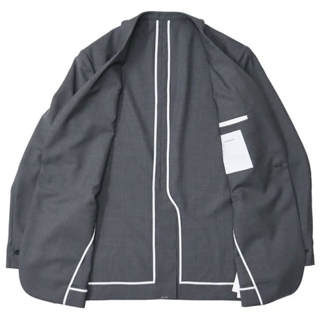 OVERCOAT（オーバーコート）"Single Breasted Jacket in Wool Tropical - Heather Grey"