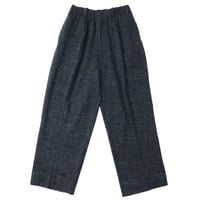nonnotte（ノノット）"Elastic In-Tuck Wide Tapered Trousers - Super 120’s Air Inlay Melton"