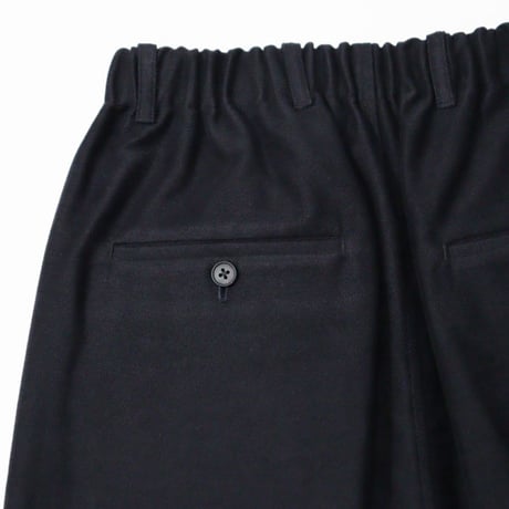 nonnotte（ノノット）"Elastic In-Tuck Wide Tapered Trousers - Fine Count Moleskin"