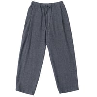 ULTERIOR（アルテリア）"WOOL SILK CHECK DRAWSTRING PANTS"