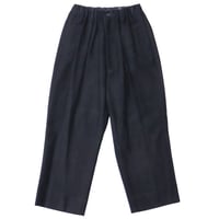 nonnotte（ノノット）"Elastic In-Tuck Wide Tapered Trousers - Fine Count Moleskin"