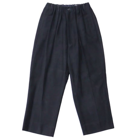 nonnotte（ノノット）"Elastic In-Tuck Wide Tapered Trousers - Fine Count Moleskin"