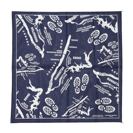 ENGINEERED GARMENTS（エンジニアード ガーメンツ）"Printed Bandana / Map"