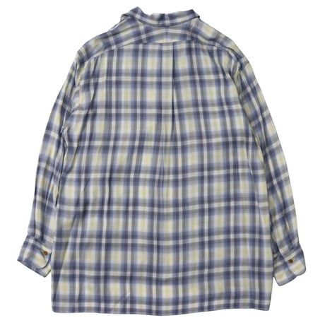 MAATEE&SONS（マーティーアンドサンズ）"op collar shirts "RAYON SILK WHITE OMBRE""