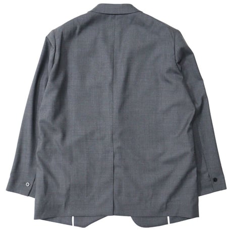 OVERCOAT（オーバーコート）"Single Breasted Jacket in Wool Tropical - Heather Grey"