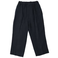 nonnotte（ノノット）"Elastic In-Tuck Wide Tapered Trousers - N Tweed 002"