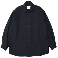 nonnotte（ノノット）"Calm Oversized Open Collar Shirt - N Tweed 002"