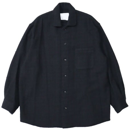 nonnotte（ノノット）"Calm Oversized Open Collar Shirt - N Tweed 002"