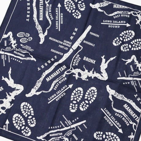 ENGINEERED GARMENTS（エンジニアード ガーメンツ）"Printed Bandana / Map"