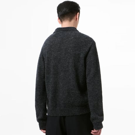 OUR LEGACY（アワー レガシー）"EVENING POLO - Charcoal Melange Fuzzy Alpaca"
