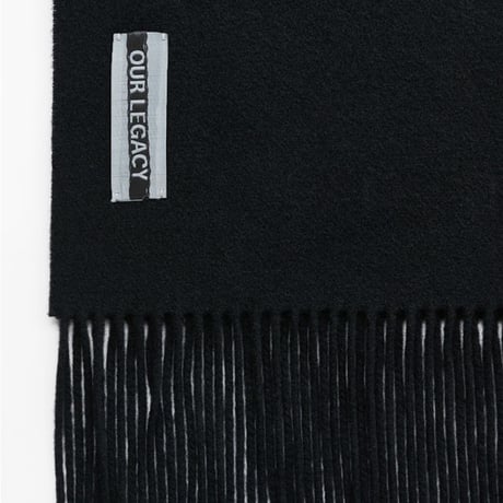 OUR LEGACY（アワー レガシー）"ESTATE SCARF - Black Double Wool"
