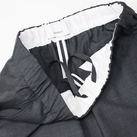 OVERCOAT（オーバーコート）"Drawstring Trouser in Wool Tropical - Heather Grey"