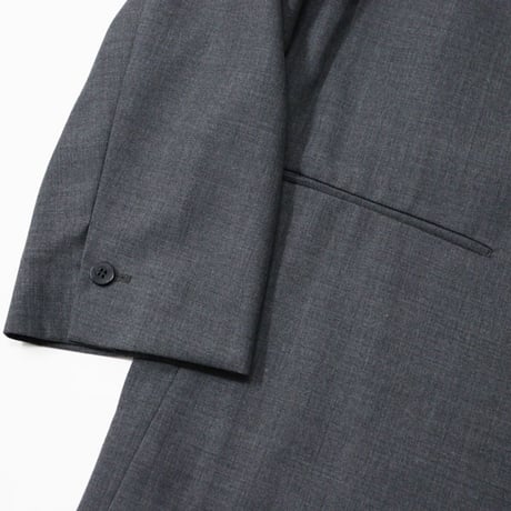 OVERCOAT（オーバーコート）"Single Breasted Jacket in Wool Tropical - Heather Grey"