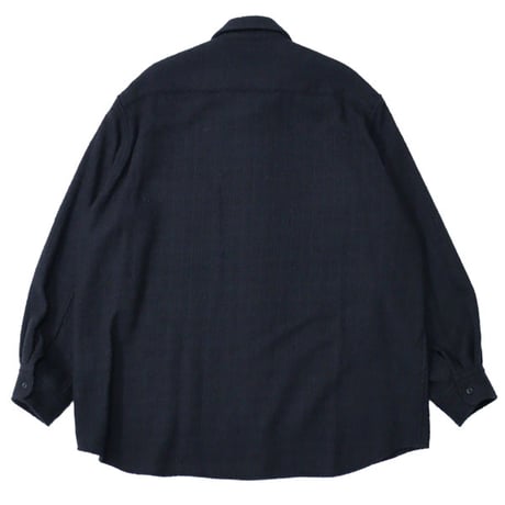 nonnotte（ノノット）"Calm Oversized Open Collar Shirt - N Tweed 002"