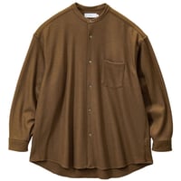 【10/3(土)11時発売】Graphpaper（グラフペーパー）"Wool Smooth Flannel Oversized Band Collar Shirt"