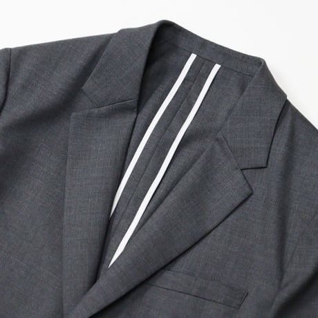 OVERCOAT（オーバーコート）"Single Breasted Jacket in Wool Tropical - Heather Grey"