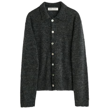 OUR LEGACY（アワー レガシー）"EVENING POLO - Charcoal Melange Fuzzy Alpaca"