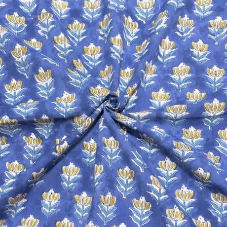 【しょうこ】ハンドブロックプリント生地 幅110cm×10m □SALE品 | MICALA ミカラ ブロックプリント生地・インド綿販売 通販
