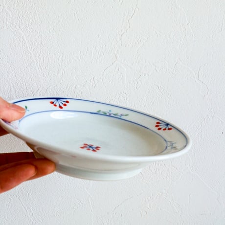 米満麻子　つる草と実り 4.5寸リム皿