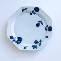 米満麻子　小菊唐草／八角皿