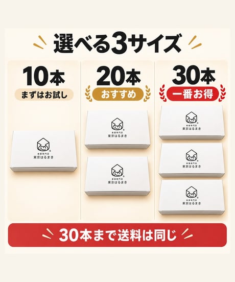 冷凍春巻き20本セット｜家族の夕食・お弁当に・特製タレ2本付き｜東京はるまき