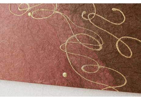 和紙アートパネル「陽炎－Kagerou」　Washi Wall Art Panel　910×280
