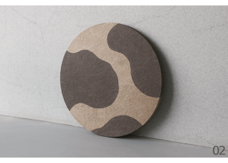 円形和紙アートパネル「凪－Nagi」　Washi Wall Art Panel　300φ
