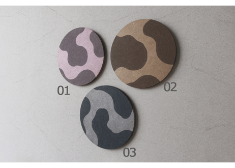 円形和紙アートパネル「凪－Nagi」　Washi Wall Art Panel　300φ