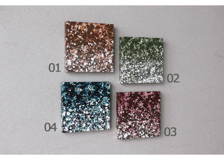 和紙ミニアートパネル「微泡－bihou」　Washi Mini Art Panel　150×150 全4種