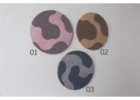 円形和紙アートパネル「凪－Nagi」　Washi Wall Art Panel　300φ
