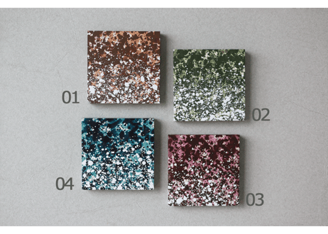 和紙ミニアートパネル「微泡－bihou」　Washi Mini Art Panel　150×150 全4種