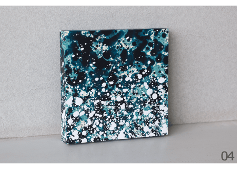 和紙ミニアートパネル「微泡－bihou」　Washi Mini Art Panel　150×150 全4種