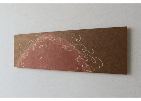 和紙アートパネル「陽炎－Kagerou」　Washi Wall Art Panel　910×280