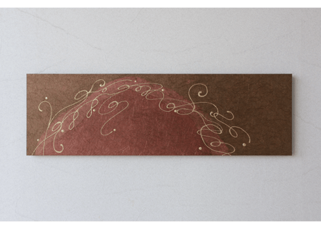 和紙アートパネル「陽炎－Kagerou」　Washi Wall Art Panel　910×280