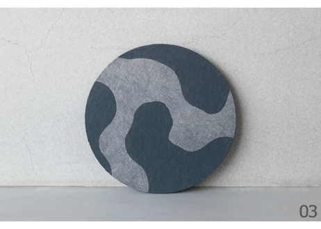 円形和紙アートパネル「凪－Nagi」　Washi Wall Art Panel　300φ