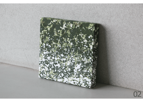 和紙ミニアートパネル「微泡－bihou」　Washi Mini Art Panel　150×150 全4種
