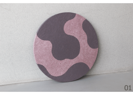 円形和紙アートパネル「凪－Nagi」　Washi Wall Art Panel　300φ